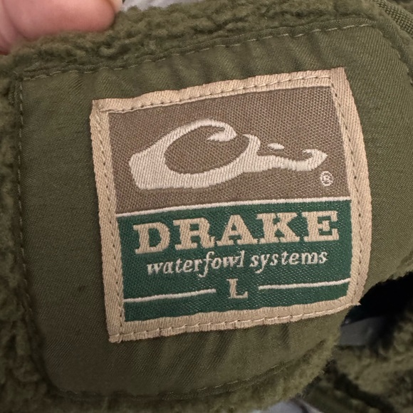 Drake Olive Green Men’s Sherpa-Lined Pullover - Picture 3 of 3